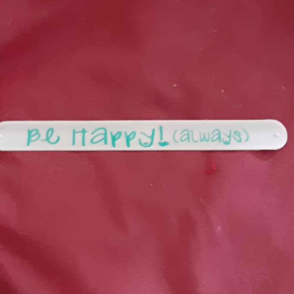 Be happy slap bracelet